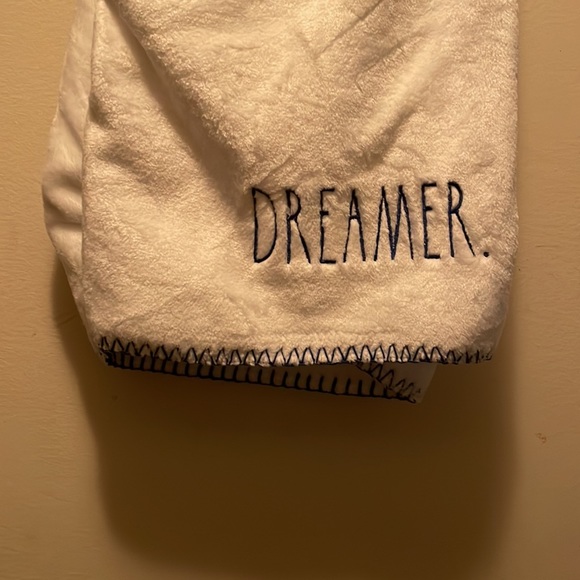 Raw Dunn super Soft Baby Blanket embroidered with Dreamer at the bottom. - Picture 4 of 4